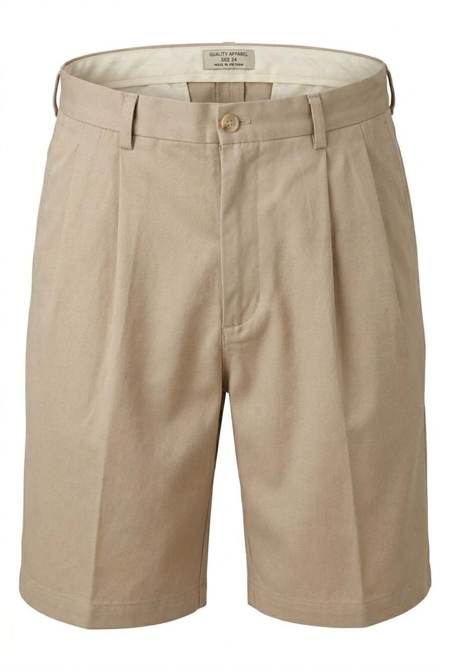 PGA Tour Men's Pleated Golf Shorts Khaki Size 40 #501